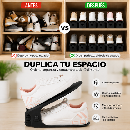 Organizador en V Ajustable para Zapatos - Más Espacio, Más Orden