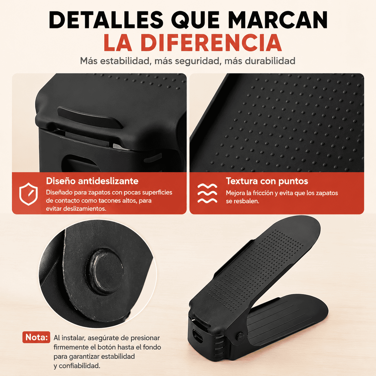 Organizador en V Ajustable para Zapatos - Más Espacio, Más Orden